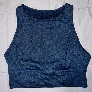 Blue Target workout crop top.